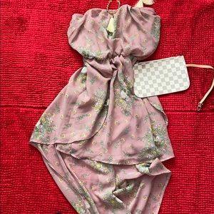 Fire Los Angeles Strapless Skull Floral Dress